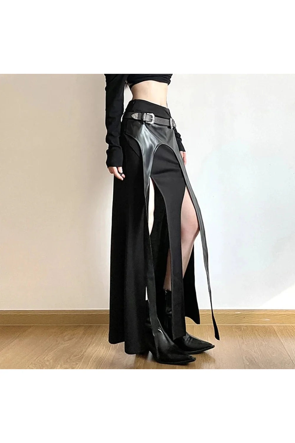 Grunge Punk Irregular Long Skirt