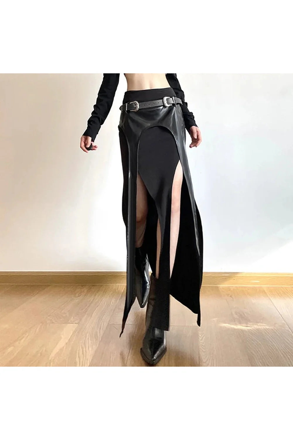 Grunge Punk Irregular Long Skirt