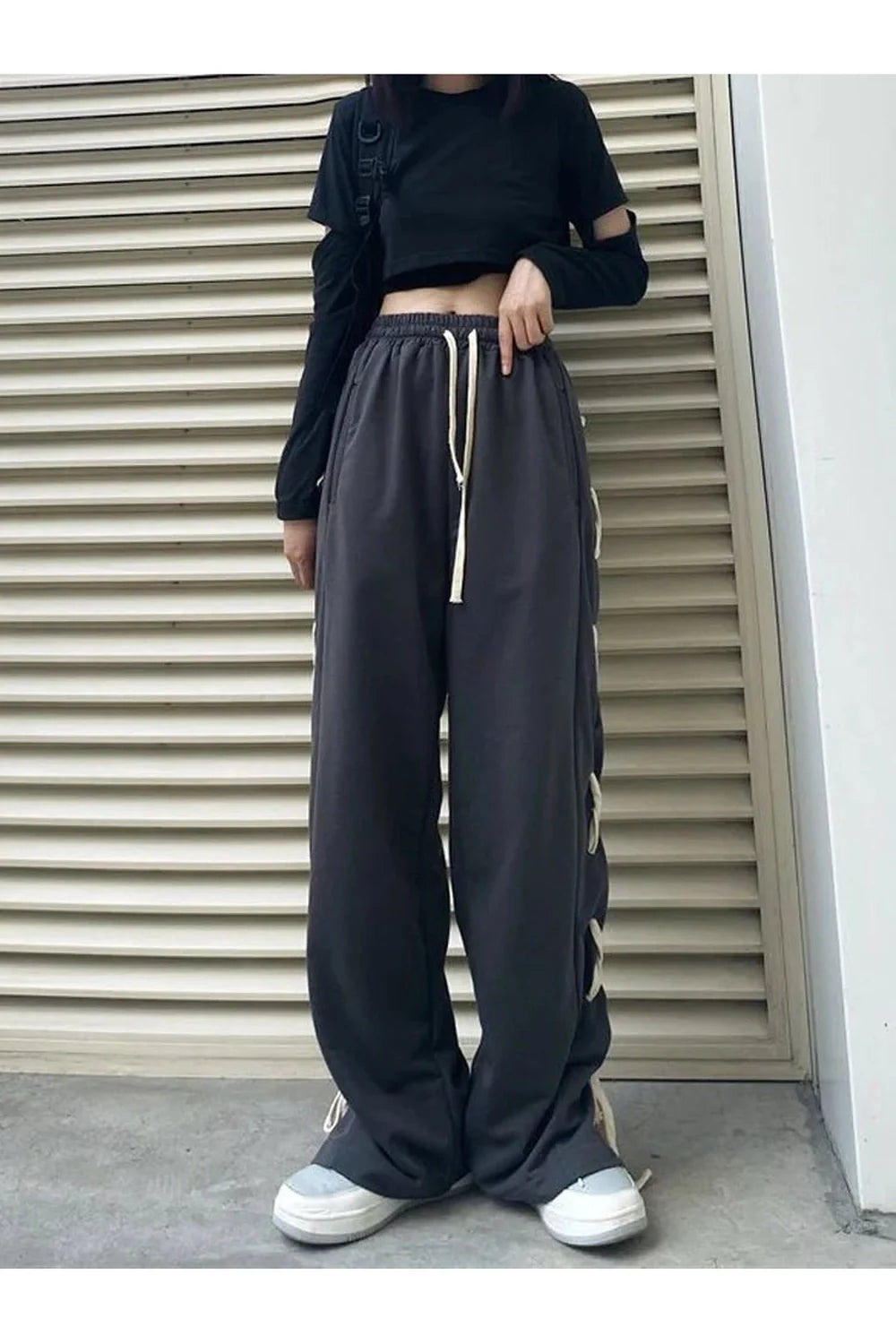 Harajuku Bandage Wide Pants