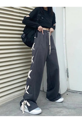 Harajuku Bandage Wide Pants