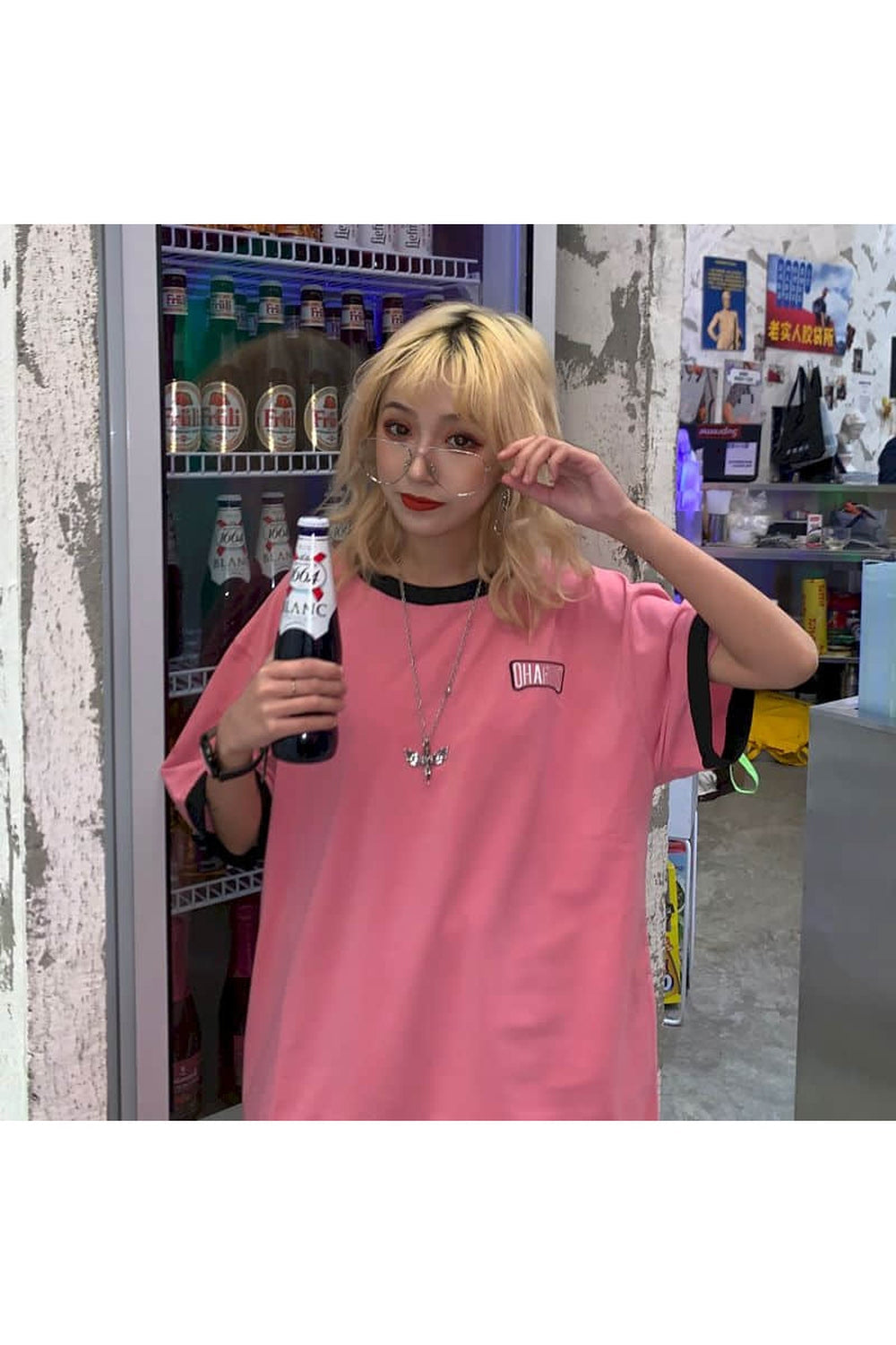 Harajuku Style Pink T-shirt