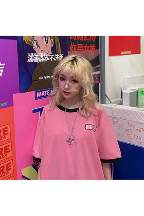 Harajuku Style Pink T-shirt