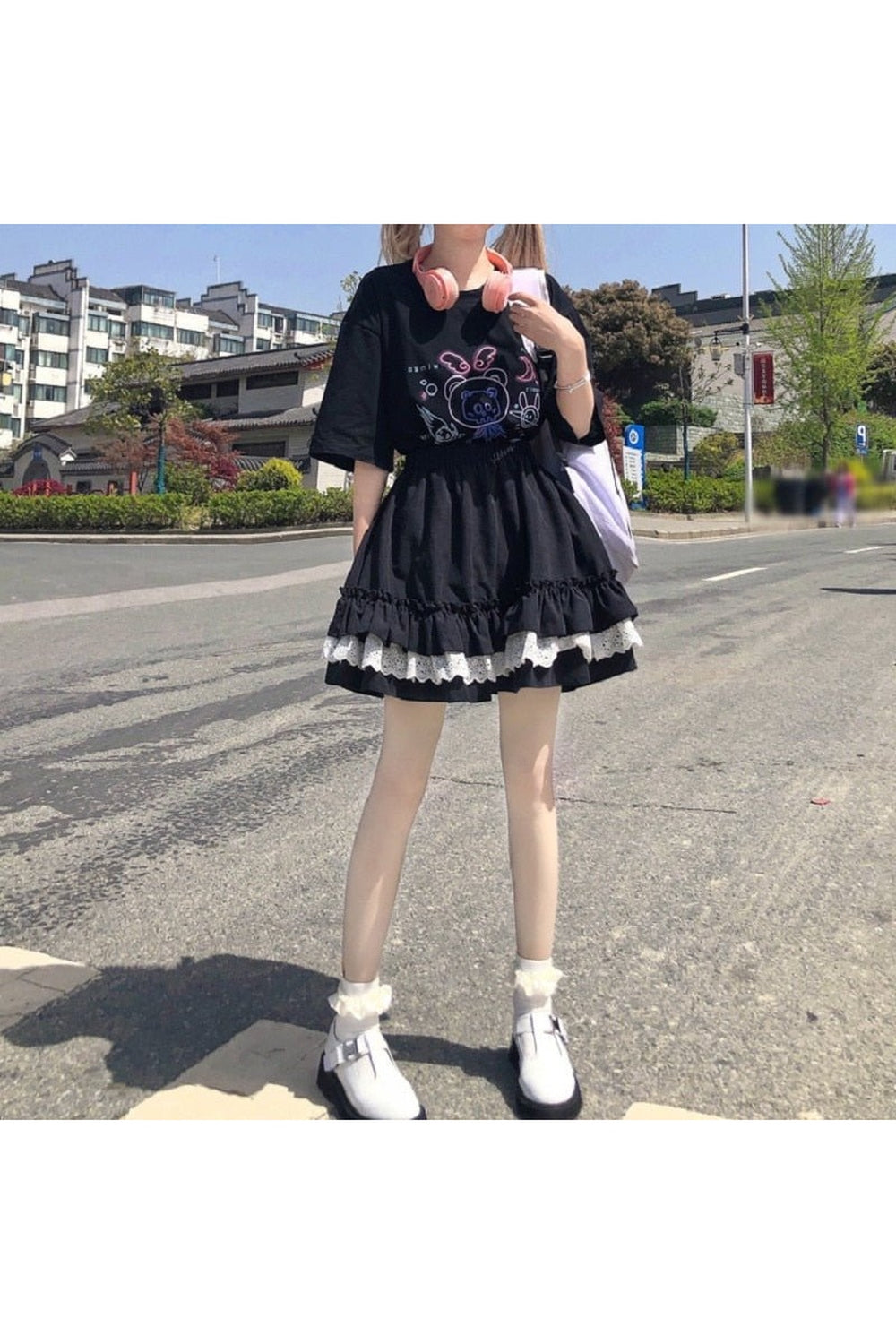 Harajuku Summer Ruffle Skirt