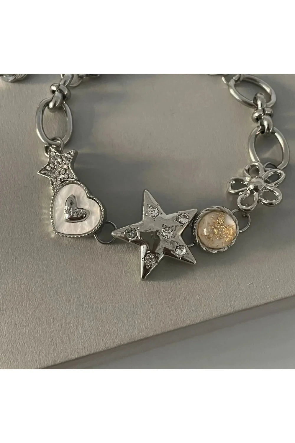 Heart Star Chain Bracelet Y2K Fairy Jewelry