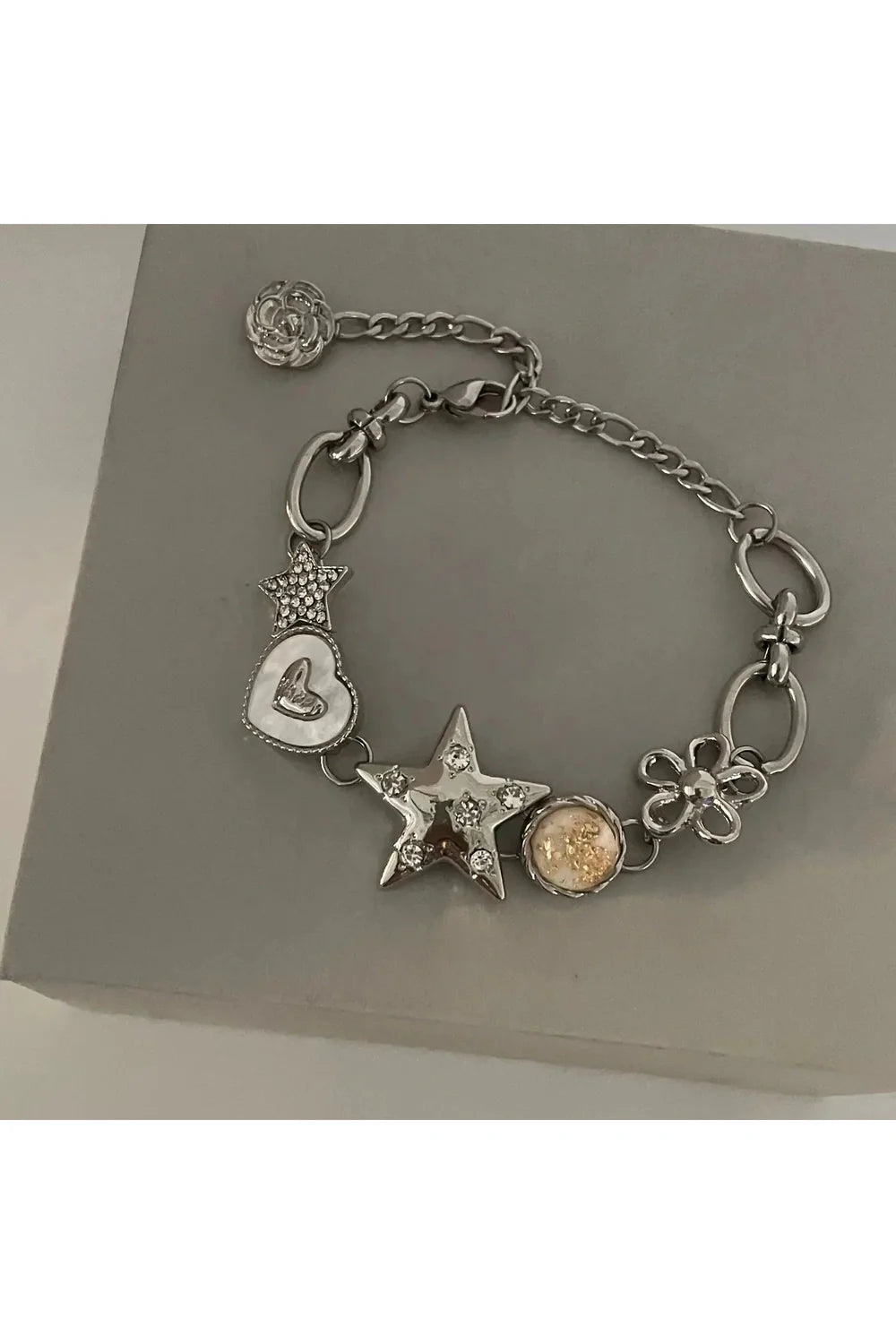 Heart Star Chain Bracelet Y2K Fairy Jewelry