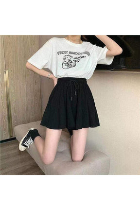 High Waist Black Summer Shorts