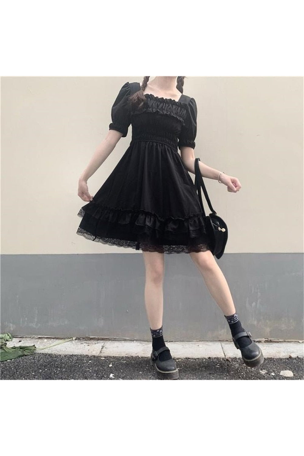 High Waist Gothic Dress