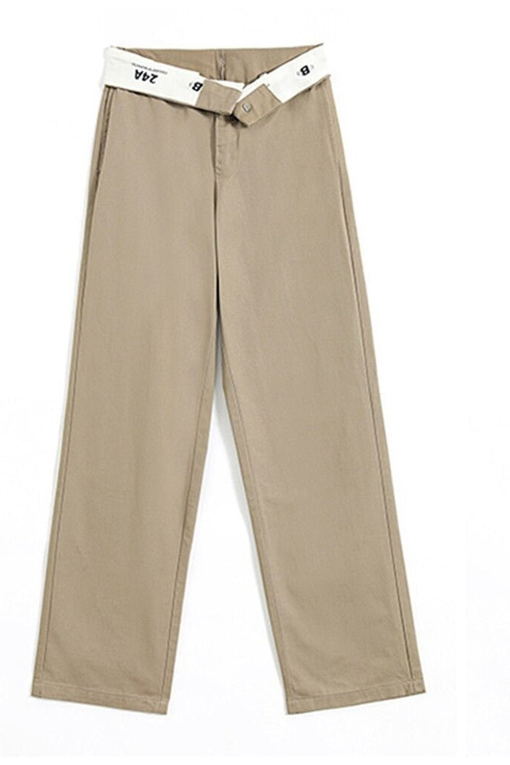 High Waist Pants Pockets Loose High Street