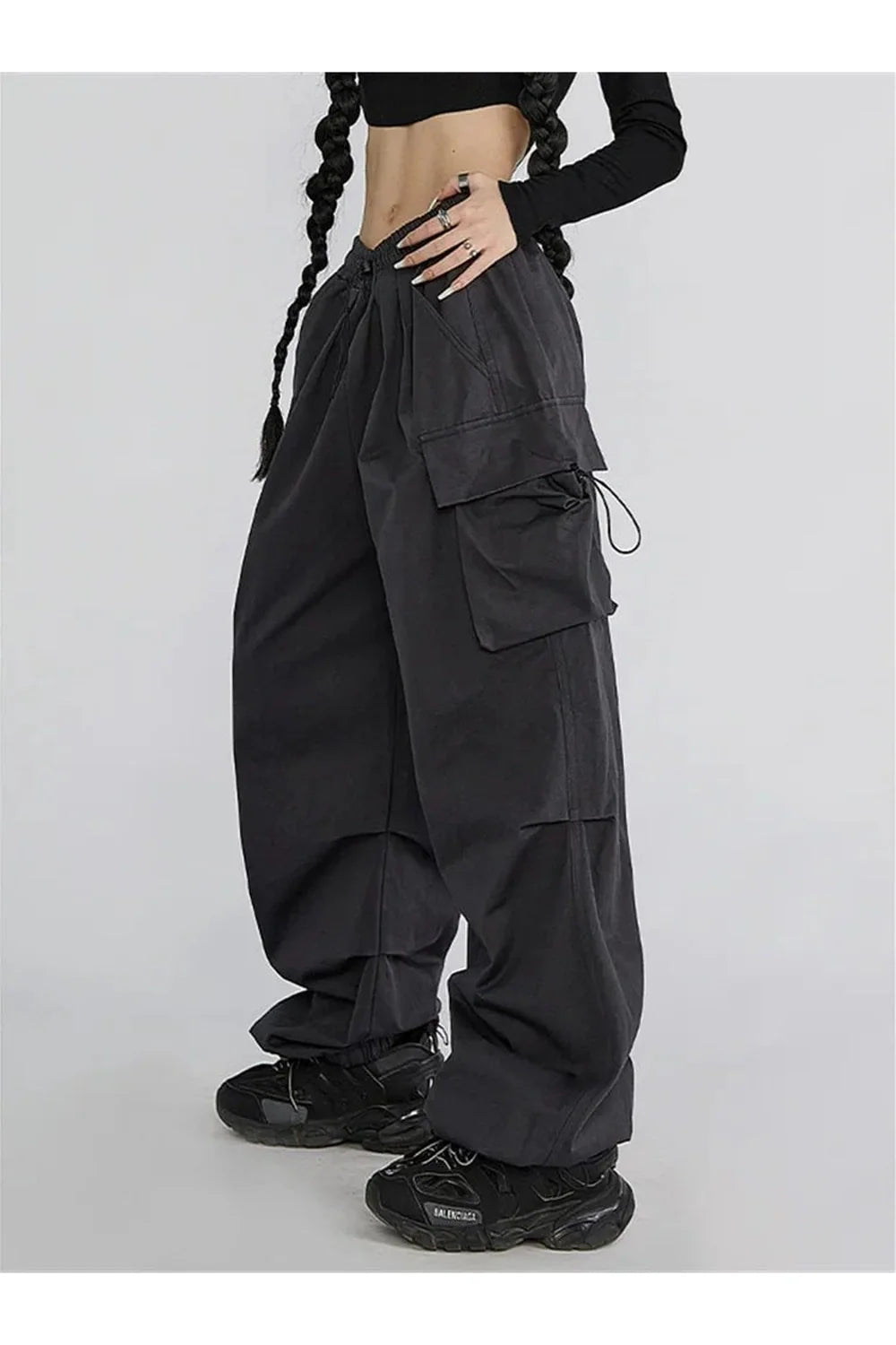 Fall High-Waisted Utility Track Pants