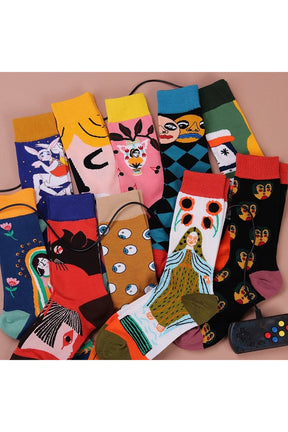 Indie Aesthetic Creative Abstract Socks