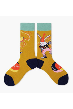 Indie Aesthetic Creative Abstract Socks