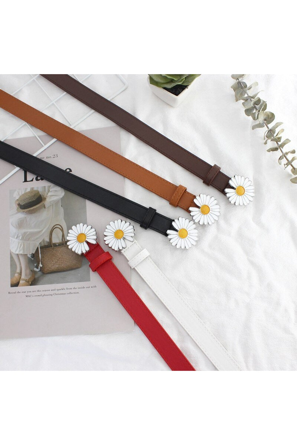 Indie Aesthetic Daisy Pu Belt