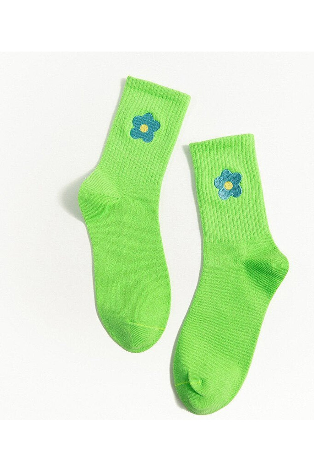 Stylish Indie Aesthetic Flower Embroider Cute Socks variant 9.