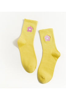 Indie aesthetic flower embroidered cute socks, variant 4.