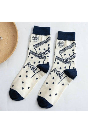 Indie Aesthetic Print Cotton Socks