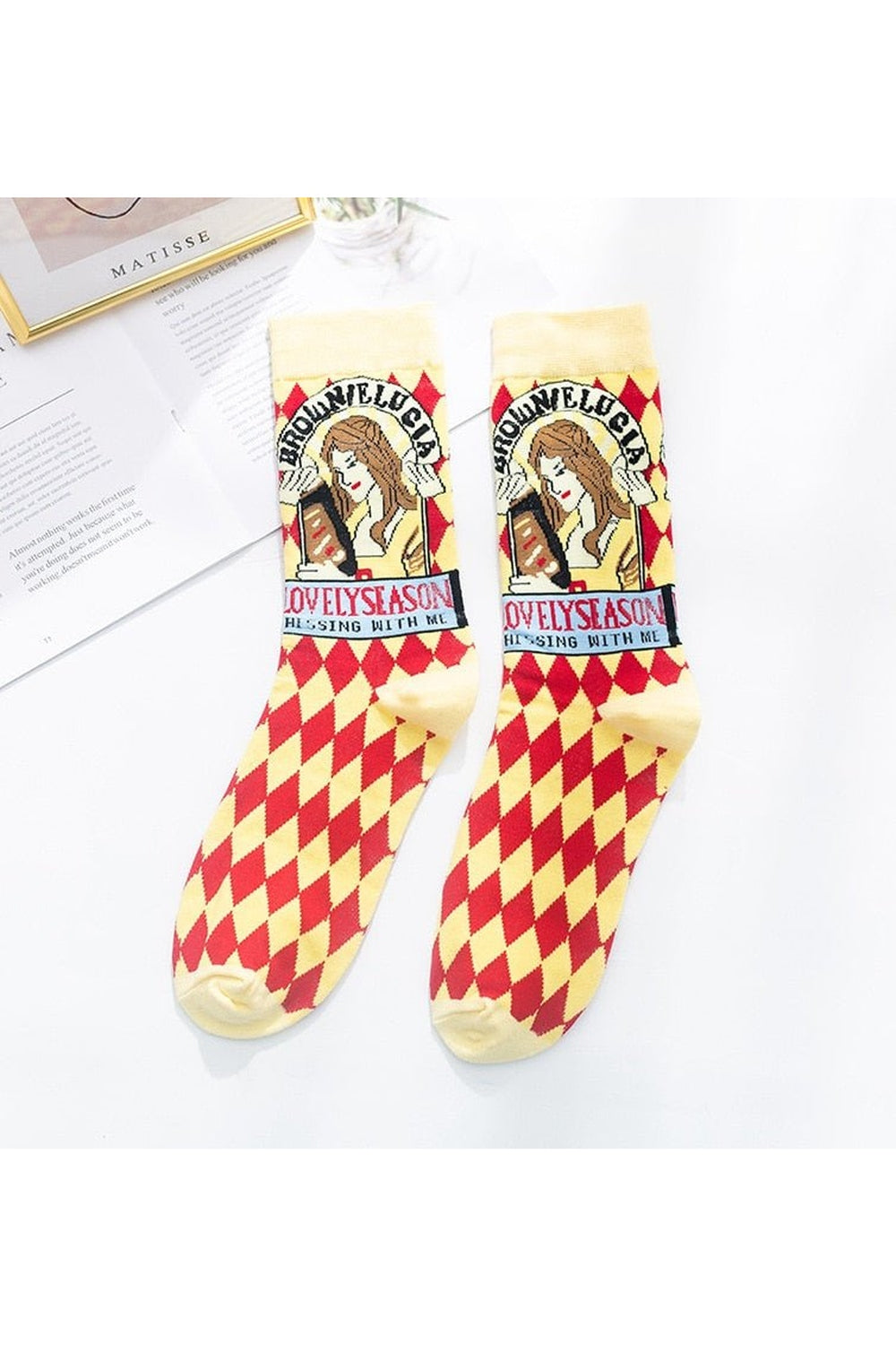 Indie Aesthetic Print Cute Socks variant 5 cozy.