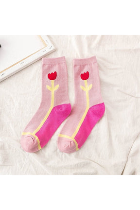 Indie Aesthetic Style Cotton Socks