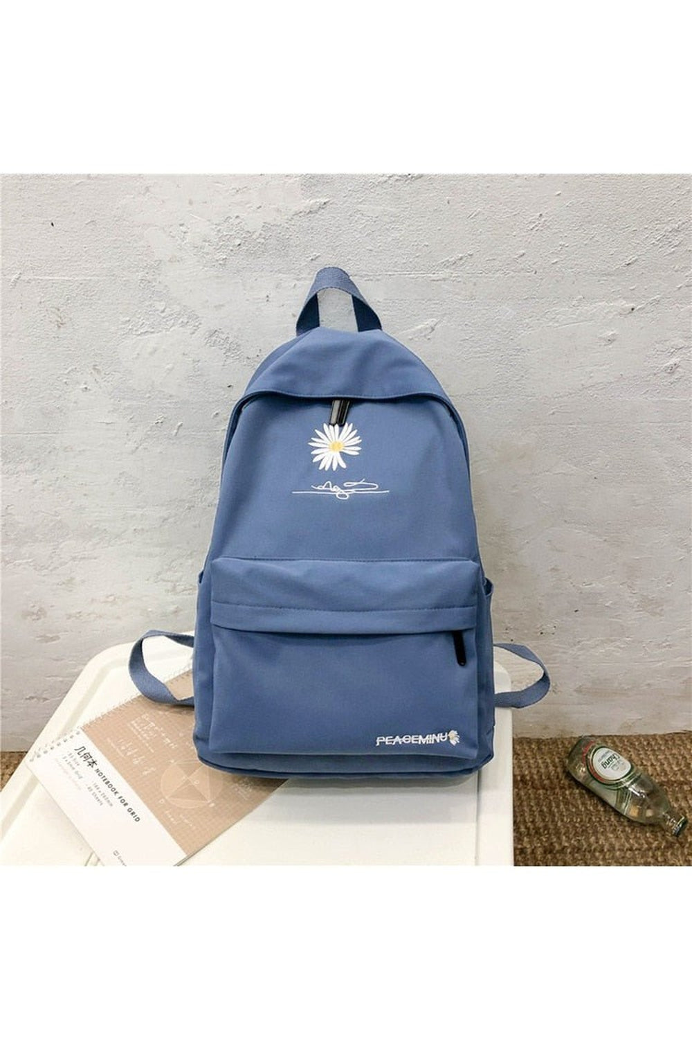 Indie Flower Embroidery Nylon backpack