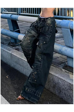 Industrial Grommet Cargo Jeans