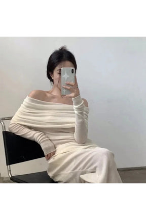 Ivory Off-Shoulder Wrap Top