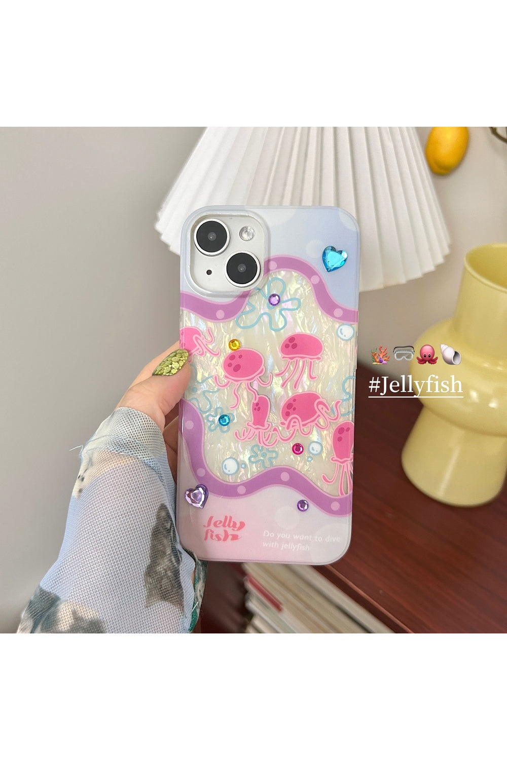 Jellyfish Glitter iPhone Case