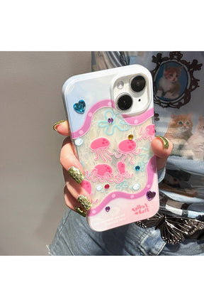 Jellyfish Glitter iPhone Case