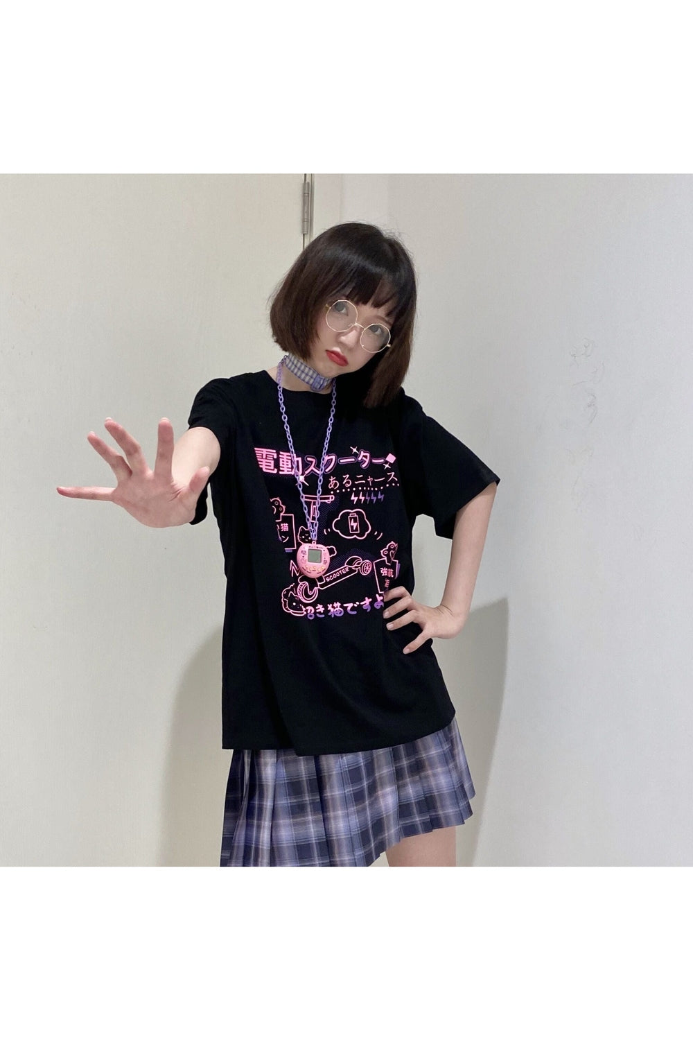 Black Kawaii Aesthetic Cute T-Shirt with adorable design.