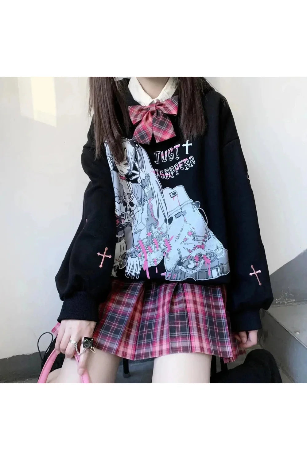 Fall Kawaii Anime Graphic Oversized Hoodie