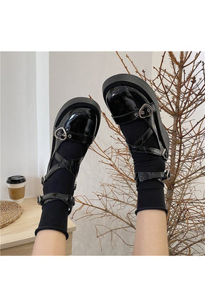 Kawaii Cross Bandage Shoes