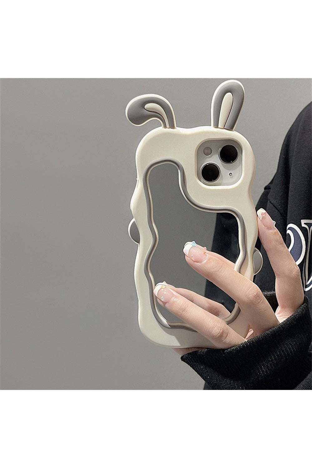 Kawaii Cute Bunny Mirror Case For iPhone