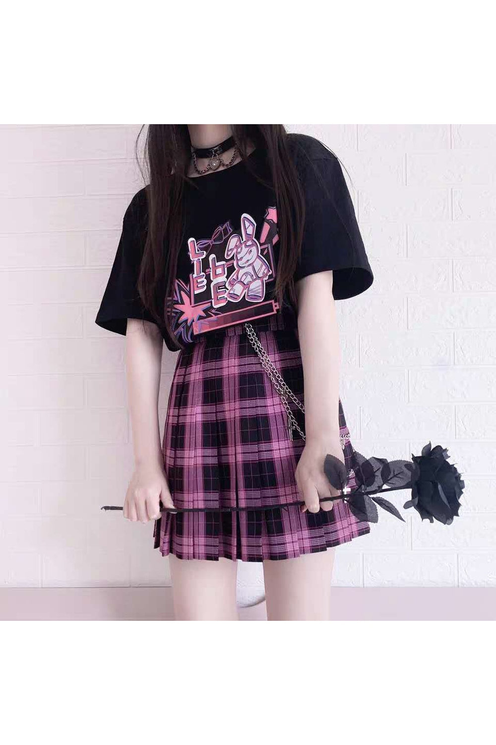 Adorable Hei Kawaii Bunny Print T-Shirt.