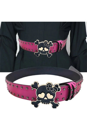 Kawaii Goth Skull Belt