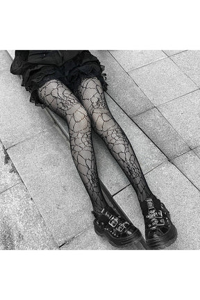 Kawaii Gothic Nylon Tights Fishnet