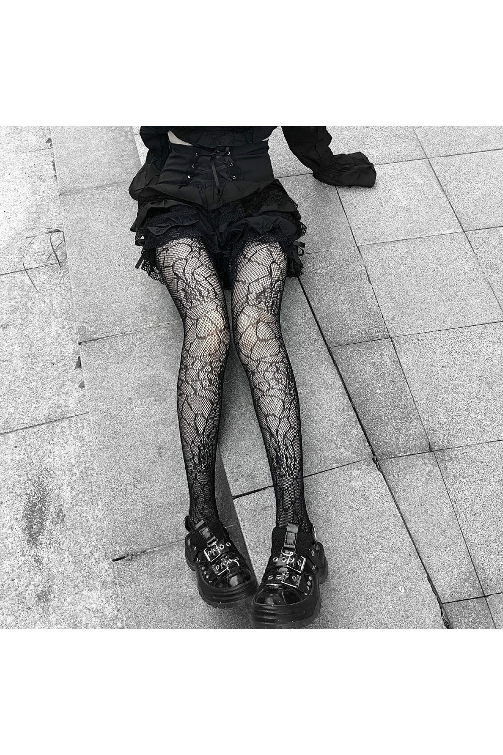 Kawaii Gothic Nylon Tights Fishnet