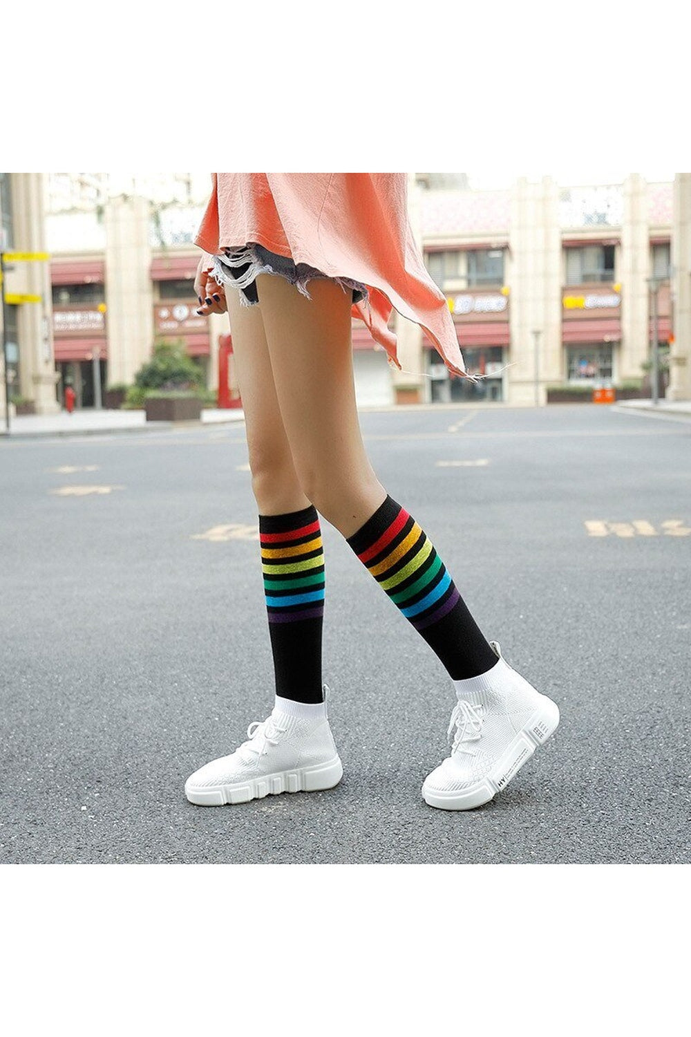 Kawaii Retro Cotton Knee High Socks