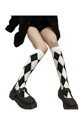 Kawaii Retro Cotton Knee High Socks