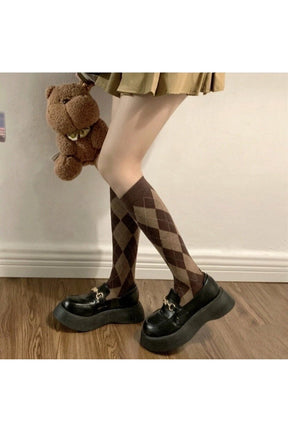 Kawaii Retro Cotton Knee High Socks