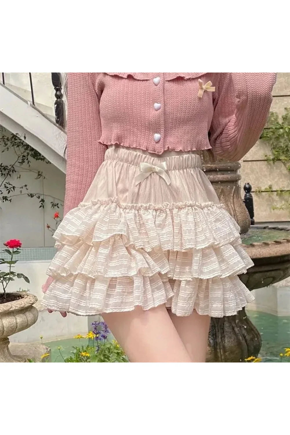 Kawaii Ruffle Pink Skirt