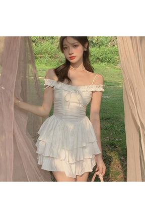 Kawaii Ruffled Strap Dress