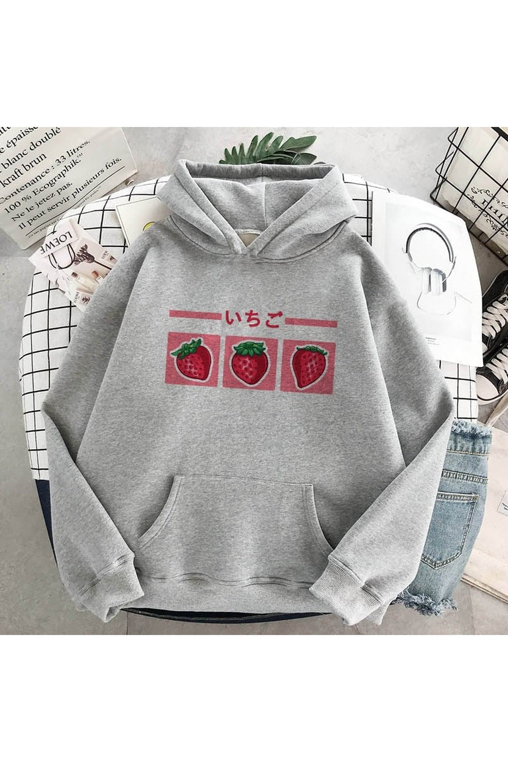 Fall Kawaii Strawberry Milk Hoodie