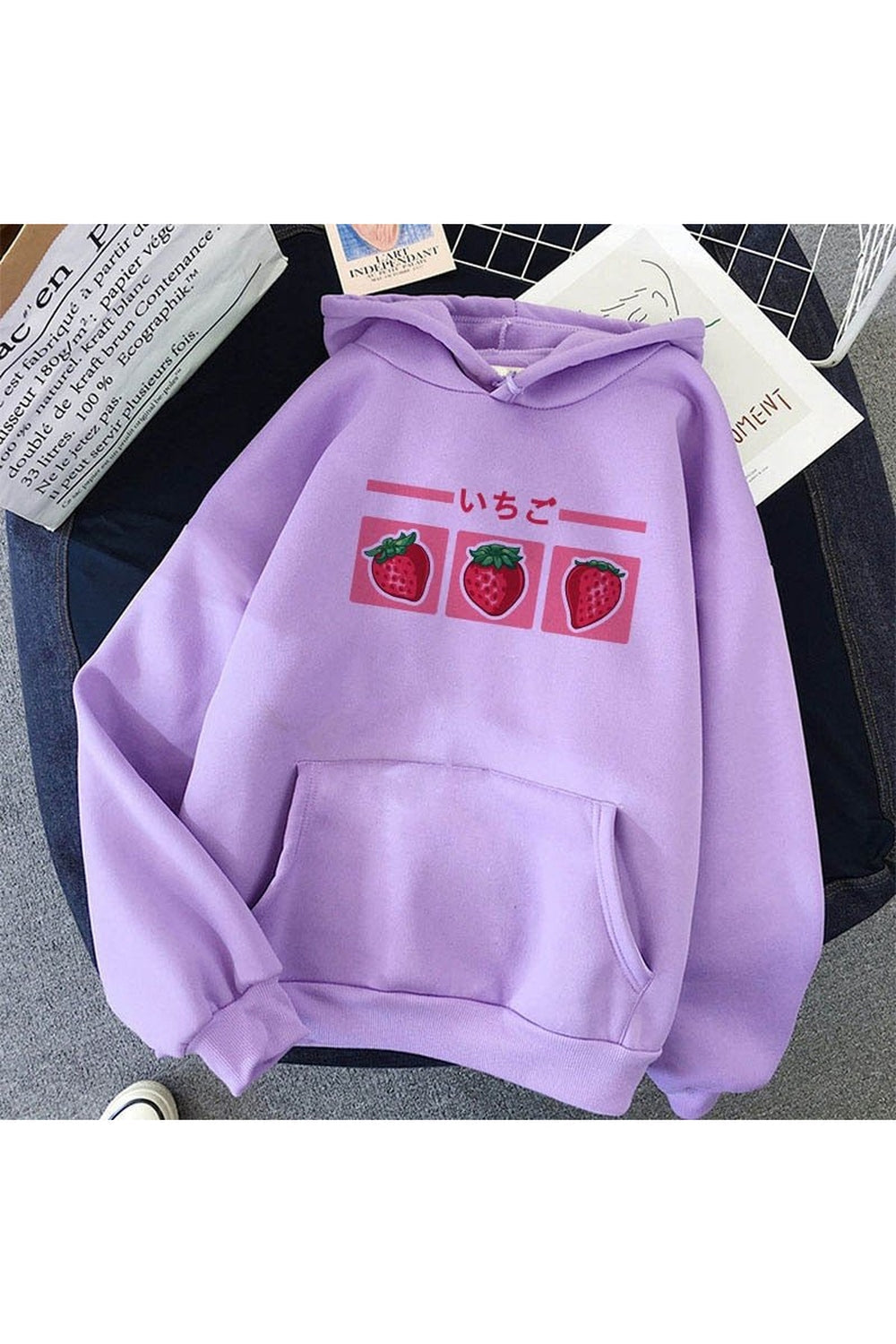 Fall Kawaii Strawberry Milk Hoodie