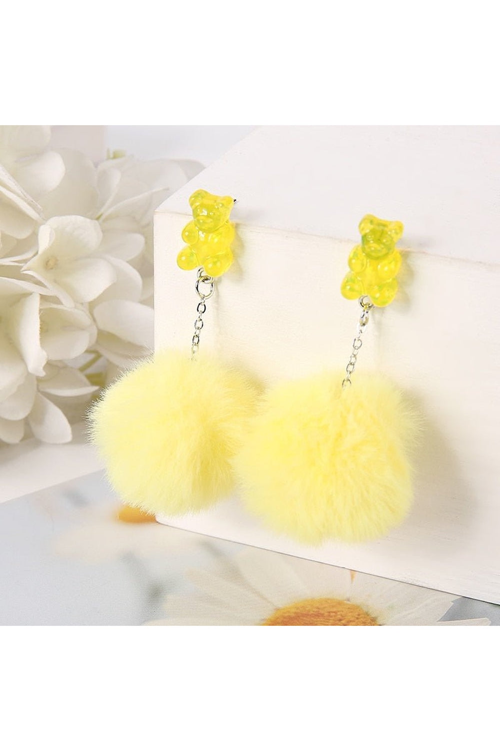 Yellow Kidcore Cute Earrings: whimsical, playful design.