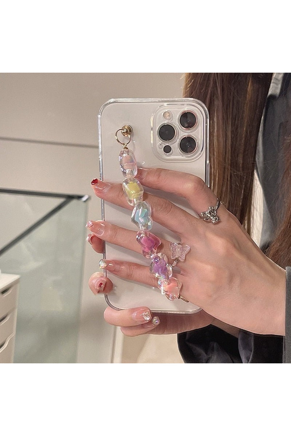 Kidcore Heart Chain Case For iPhone