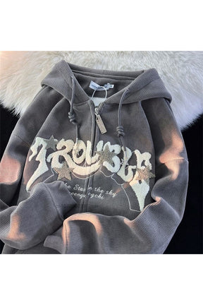 Fall Kidcore Zip Up Casual Hoodies