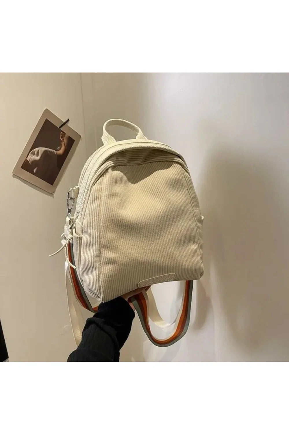 Korean Corduroy Mini Backpack