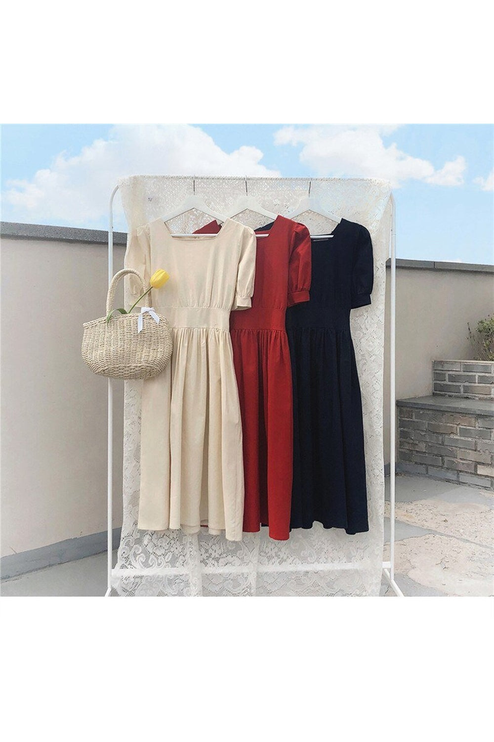 Korean Cotton Casual Dress