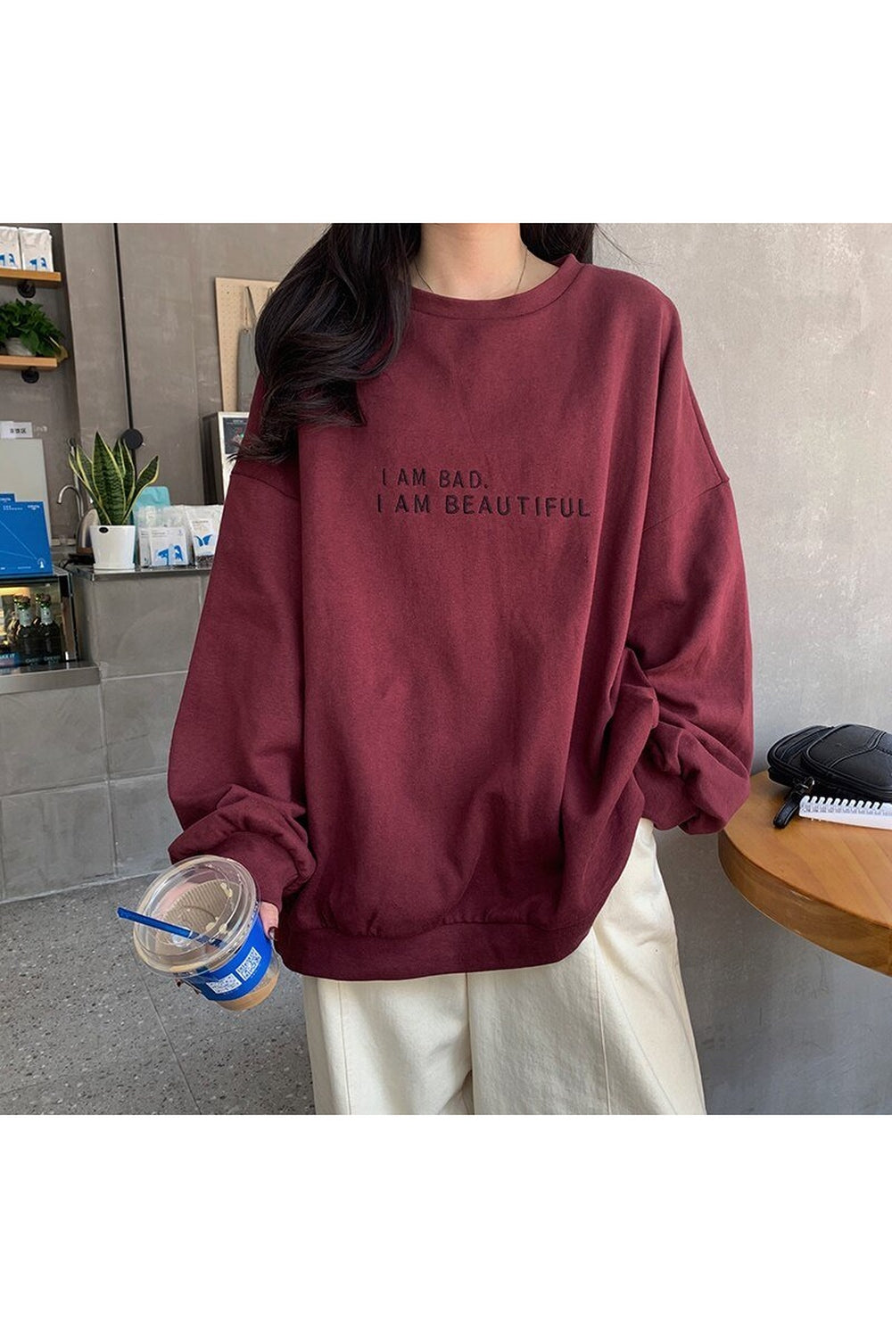 Korean Letter print sweatshirt