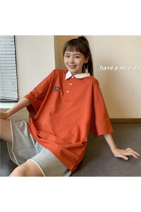 Korean Pastel Polo T-shirt