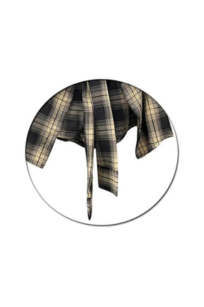 Korean Plaid Pleated Skirt