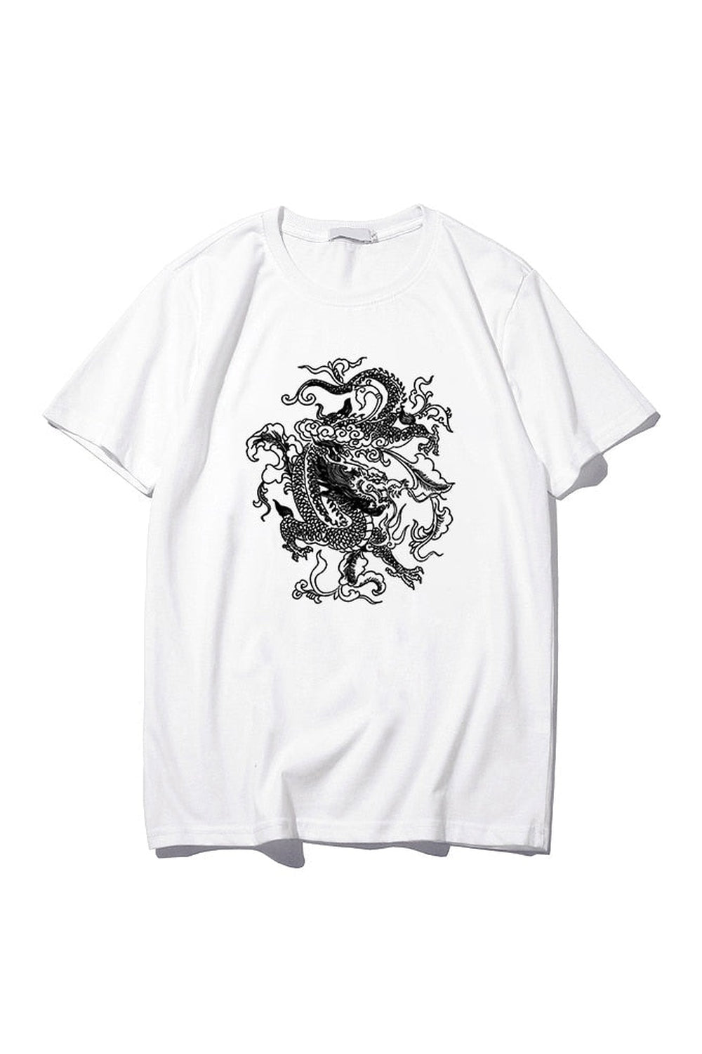 White Korean Punk T-shirt with unique design.